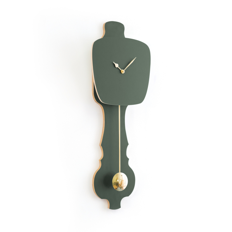 Wandklok Mist Groen